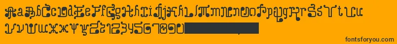 TurkAndNusa Font – Black Fonts on Orange Background