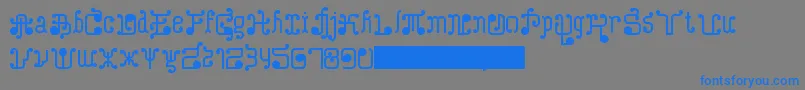 TurkAndNusa Font – Blue Fonts on Gray Background