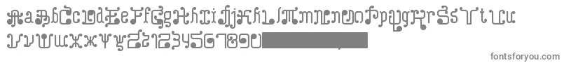 フォントTurkAndNusa – 白い背景に灰色の文字