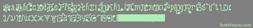 TurkAndNusa Font – Green Fonts on Gray Background