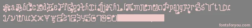 TurkAndNusa-Schriftart – Rosa Schriften auf grauem Hintergrund