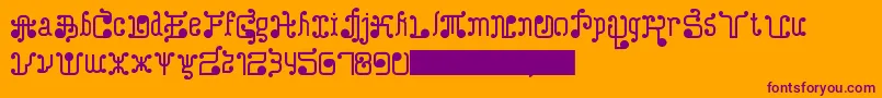 TurkAndNusa Font – Purple Fonts on Orange Background