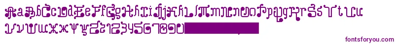 フォントTurkAndNusa – 紫色のフォント