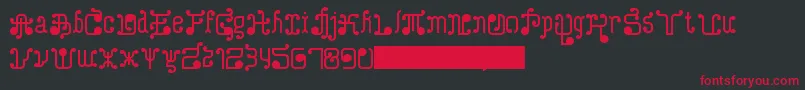 TurkAndNusa Font – Red Fonts on Black Background