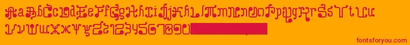 TurkAndNusa Font – Red Fonts on Orange Background