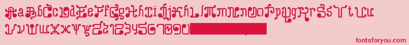 TurkAndNusa Font – Red Fonts on Pink Background
