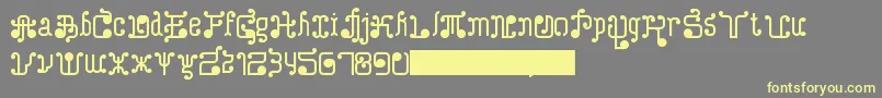 TurkAndNusa Font – Yellow Fonts on Gray Background