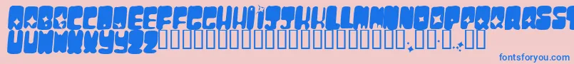 Moonpc Font – Blue Fonts on Pink Background