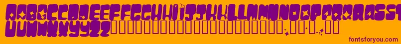 Moonpc Font – Purple Fonts on Orange Background