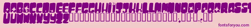 Moonpc Font – Purple Fonts on Pink Background