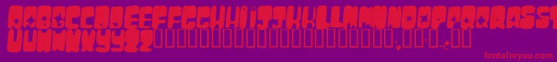 Moonpc Font – Red Fonts on Purple Background