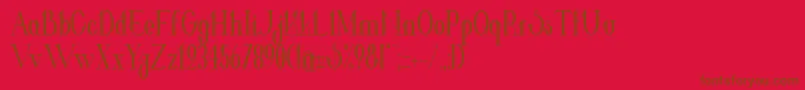 ValkyrieBoldCondensed Font – Brown Fonts on Red Background