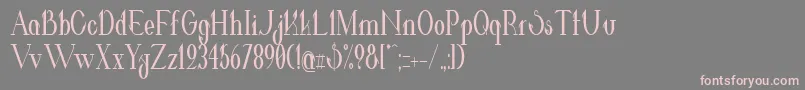 フォントValkyrieBoldCondensed – 灰色の背景にピンクのフォント