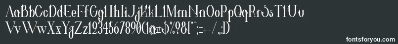 フォントValkyrieBoldCondensed – 白い文字