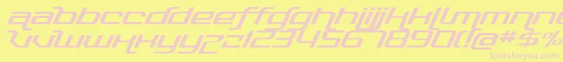 Photonica Font – Pink Fonts on Yellow Background