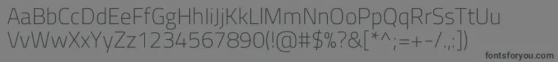TitilliumwebExtralight Font – Black Fonts on Gray Background