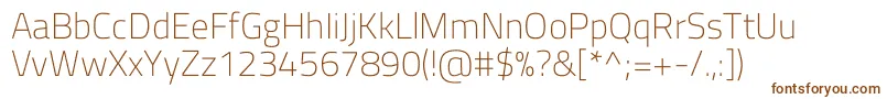 Шрифт TitilliumwebExtralight – коричневые шрифты на белом фоне