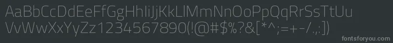 Czcionka TitilliumwebExtralight – szare czcionki na czarnym tle