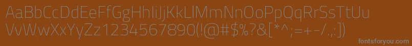TitilliumwebExtralight Font – Gray Fonts on Brown Background