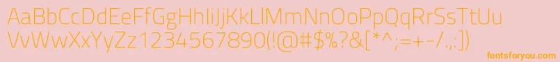 TitilliumwebExtralight Font – Orange Fonts on Pink Background