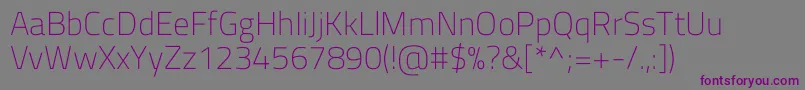 TitilliumwebExtralight Font – Purple Fonts on Gray Background
