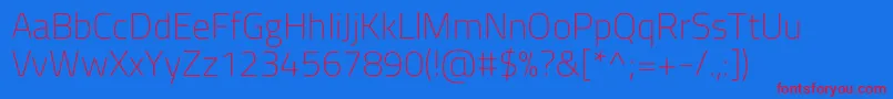 fuente TitilliumwebExtralight – Fuentes Rojas Sobre Fondo Azul