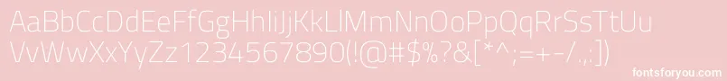 TitilliumwebExtralight Font – White Fonts on Pink Background