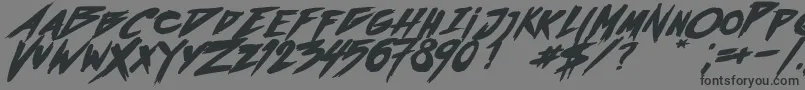 OutrunFutureBoldItalic Font – Black Fonts on Gray Background