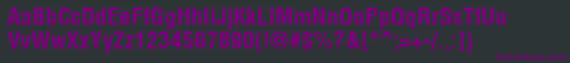 Czcionka ArenaCondensedBold – fioletowe czcionki na czarnym tle
