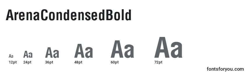 ArenaCondensedBold Font Sizes