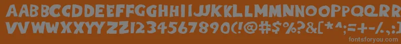 Шрифт Eighty Percent Caps – серые шрифты на коричневом фоне