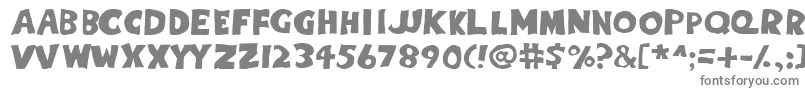 Eighty Percent Caps-fontti – harmaat kirjasimet valkoisella taustalla