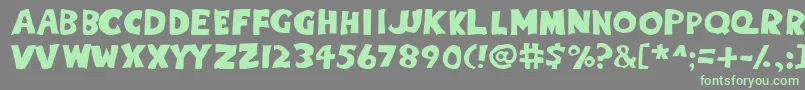 Eighty Percent Caps Font – Green Fonts on Gray Background