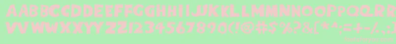 Eighty Percent Caps Font – Pink Fonts on Green Background