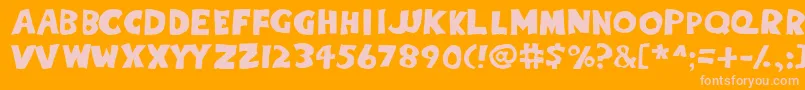 Шрифт Eighty Percent Caps – розовые шрифты на оранжевом фоне