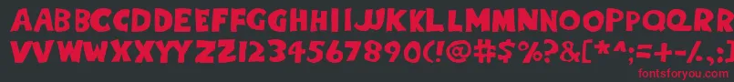 Eighty Percent Caps Font – Red Fonts on Black Background