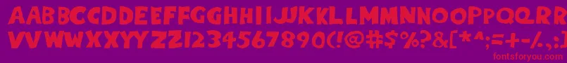Eighty Percent Caps Font – Red Fonts on Purple Background