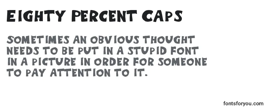 Schriftart Eighty Percent Caps