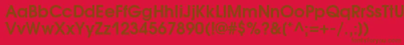 AvantgardegothiccDemi Font – Brown Fonts on Red Background