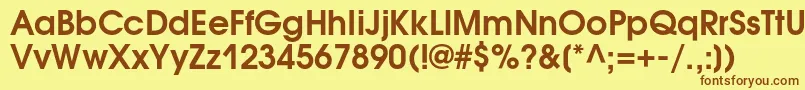 AvantgardegothiccDemi Font – Brown Fonts on Yellow Background