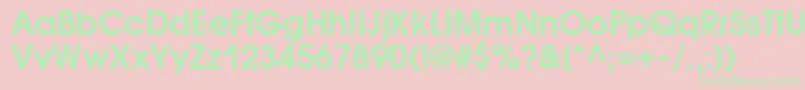 AvantgardegothiccDemi-Schriftart – Grüne Schriften auf rosa Hintergrund