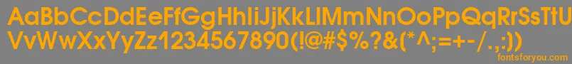 AvantgardegothiccDemi Font – Orange Fonts on Gray Background