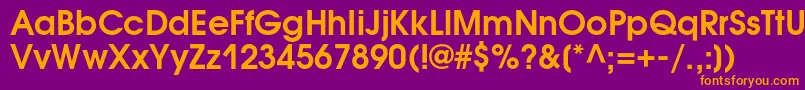 AvantgardegothiccDemi Font – Orange Fonts on Purple Background