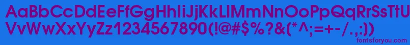 AvantgardegothiccDemi Font – Purple Fonts on Blue Background