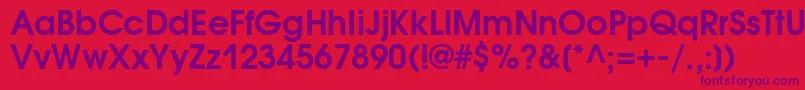 AvantgardegothiccDemi Font – Purple Fonts on Red Background