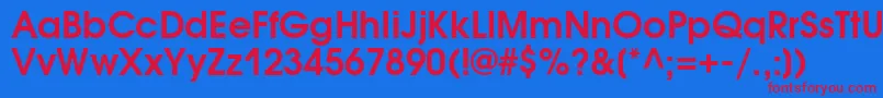 AvantgardegothiccDemi Font – Red Fonts on Blue Background