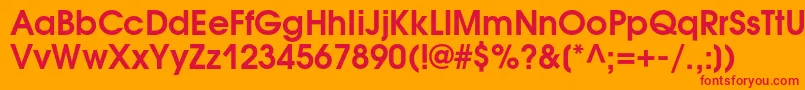 AvantgardegothiccDemi Font – Red Fonts on Orange Background