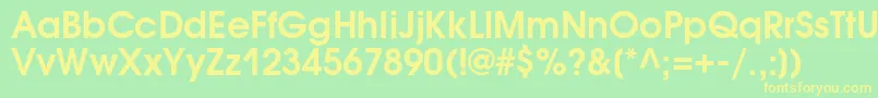 Police AvantgardegothiccDemi – polices jaunes sur fond vert