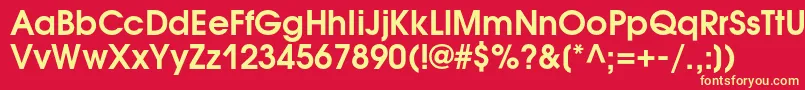 AvantgardegothiccDemi Font – Yellow Fonts on Red Background