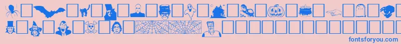 Police DracRegular – polices bleues sur fond rose